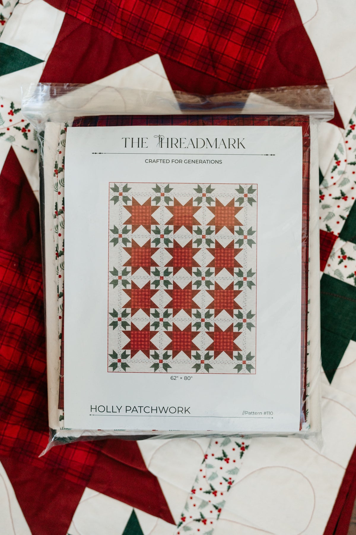 Holly Patchwork Quilt Kit